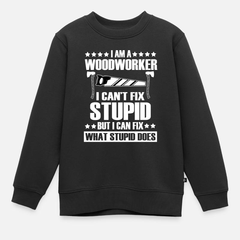 Holzarbeiter - Kinder Premium Organic Sweatshirt - Schwarz
