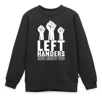 Gaucher - Sweat Premium enfant bio - noir - Devant - AI Model Kid Female (0cm)