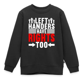 Gaucher - Sweat Premium enfant bio - noir - Devant - AI Model Kid Female (0cm)
