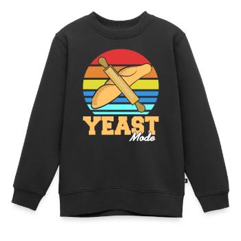 Mode Levure Drôle Rétro Boulanger T-Shirt Cadeau Cadeau - Sweat Premium enfant bio - noir - Devant - AI Model Kid Female (0cm)