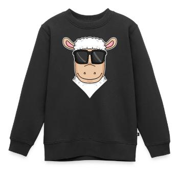 Illustration de moutons - Sweat Premium enfant bio - noir - Devant - AI Model Kid Female (0cm)