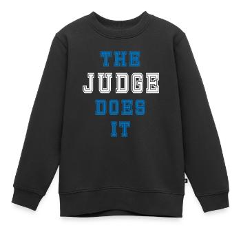 Le juge le fait Richter Gift - Sweat Premium enfant bio - noir - Devant - AI Model Kid Female (0cm)
