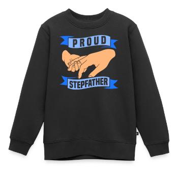 Fier beau-père Beau-père Beau-père Fête des pères - Sweat Premium enfant bio - noir - Devant - AI Model Kid Female (0cm)