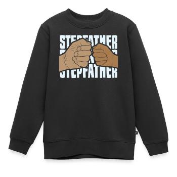 Beau-père Beau-père Beau-père Fête des pères - Sweat Premium enfant bio - noir - Devant - AI Model Kid Female (0cm)