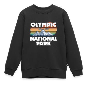 Parc national de Washington Nationalpark - Sweat Premium enfant bio - noir - Devant - AI Model Kid Female (0cm)