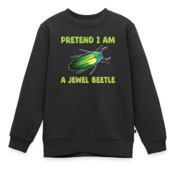 Magnifiques coléoptères - Sweat Premium enfant bio - noir - Devant - AI Model Kid Female (0cm)