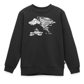 Storm Chaser Hurricane Meteorology - Kinder Premium Organic Sweatshirt - Schwarz - Vorne - AI Model Kid Female (0cm)