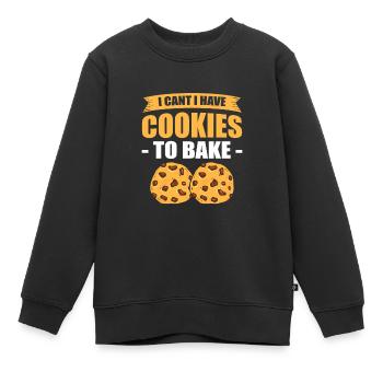Backen Kuchen Bäckerei Brotbacken Butter Bäckerin - Kinder Premium Organic Sweatshirt - Schwarz - Vorne - AI Model Kid Female (0cm)