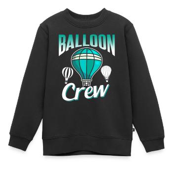 Ballon Besatzung Flug Heißluftballon Ballonfahrer - Kinder Premium Organic Sweatshirt - Schwarz - Vorne - AI Model Kid Female (0cm)