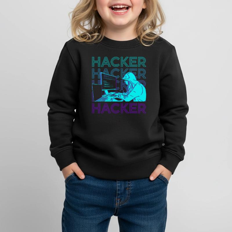 Hacker Hacking Hack Coding Programmierung Retro Kinder Premium Organic Sweatshirt