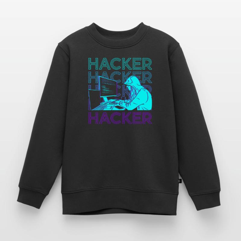 Hacker Hacking Hack Codage Programmation Rétro Sweat Premium enfant bio