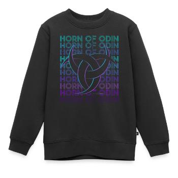Celtic Knot Horn par Odin Viking Retro - Sweat Premium enfant bio - noir - Devant - AI Model Kid Female (0cm)
