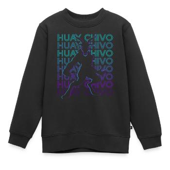 Huay Chivo Bête Maya Mythologie Maya Rétro - Sweat Premium enfant bio - noir - Devant - AI Model Kid Female (0cm)