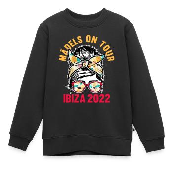 Mädels on Tour Ibiza 2022 - Kinder Premium Organic Sweatshirt - Schwarz - Vorne - AI Model Kid Female (0cm)