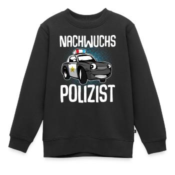 Nachwuchs Polizist - Kinder Premium Organic Sweatshirt - Schwarz - Vorne - AI Model Kid Female (0cm)