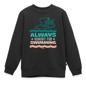 Nager - Sweat Premium enfant bio - noir - Devant - AI Model Kid Female (0cm)