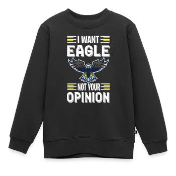 Adler ich will Falknerei Raubvogel Vögel - Kinder Premium Organic Sweatshirt - Schwarz - Vorne - AI Model Kid Female (0cm)