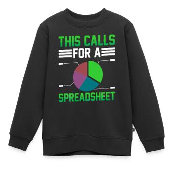 This Requires A Spreadsheet Table Accountant - Kids Premium Organic Sweatshirt - black - Front - AI Model Kid Female (0cm)