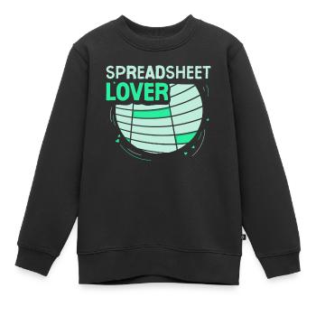 Amateurs de tableurs Table de table de table - Sweat Premium enfant bio - noir - Devant - AI Model Kid Female (0cm)