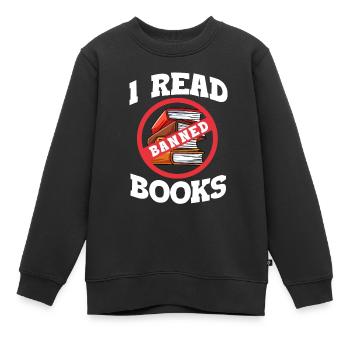 Lesen - Kinder Premium Organic Sweatshirt - Schwarz - Vorne - AI Model Kid Female (0cm)