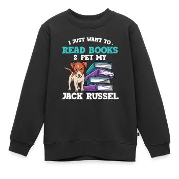 Lesen - Kinder Premium Organic Sweatshirt - Schwarz - Vorne - AI Model Kid Female (0cm)