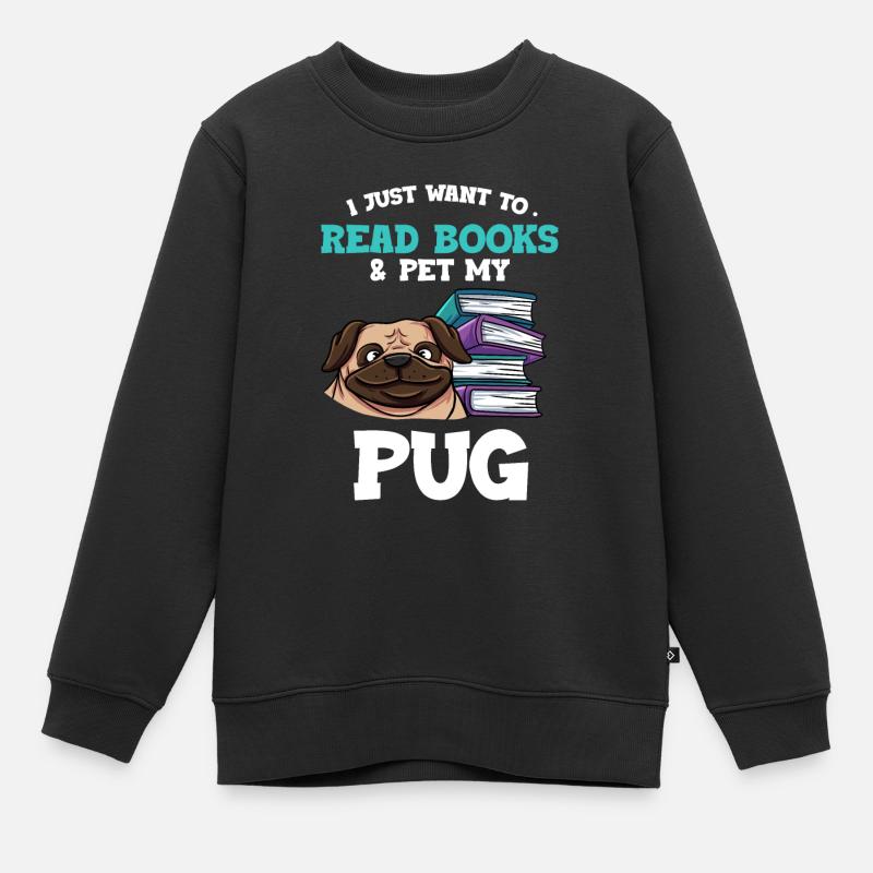 Lesen - Kinder Premium Organic Sweatshirt - Schwarz