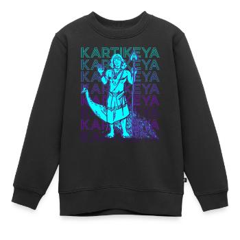 Kartikeya Hindu Gott Hindu Mythologie Antiker Gott - Kinder Premium Organic Sweatshirt - Schwarz - Vorne - AI Model Kid Female (0cm)
