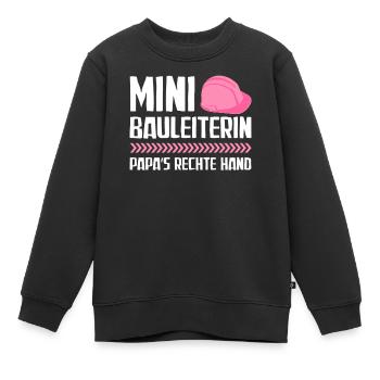 Bauleiterin Tochter Richtfest Hausbau - Kinder Premium Organic Sweatshirt - Schwarz - Vorne - AI Model Kid Female (0cm)