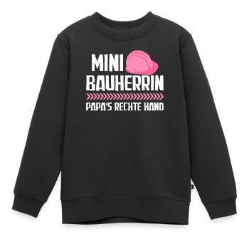 Bauherrin Tochter Richtfest Hausbau - Kinder Premium Organic Sweatshirt - Schwarz - Vorne - AI Model Kid Female (0cm)