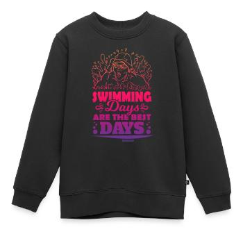 Nager - Sweat Premium enfant bio - noir - Devant - AI Model Kid Female (0cm)