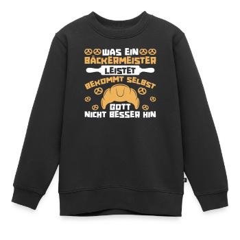Bäcker Backen Konditor - Kinder Premium Organic Sweatshirt - Schwarz - Vorne - AI Model Kid Female (0cm)
