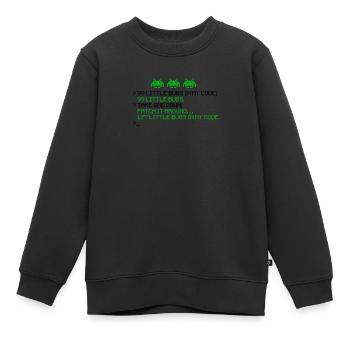 99 petits bugs dans mon code 99 petits bugs en prennent un - Sweat Premium enfant bio - noir - Devant - AI Model Kid Female (0cm)