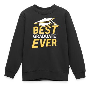 Meilleur diplômé de tous les temps Diplômés diplômés - Sweat Premium enfant bio - noir - Devant - AI Model Kid Female (0cm)