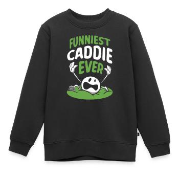 Le caddie le plus drôle de tous les temps Golf Golfing Golf - Sweat Premium enfant bio - noir - Devant - AI Model Kid Female (0cm)