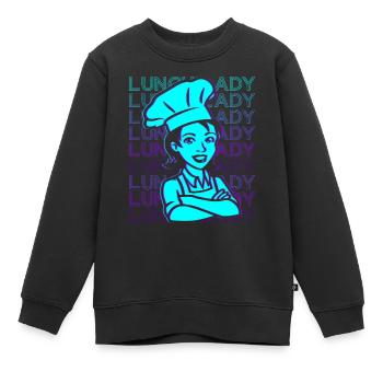 Déjeuner Lady Retro - Sweat Premium enfant bio - noir - Devant - AI Model Kid Female (0cm)