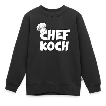 Koch Küchenchef Kochmütze Gastronomie Küche - Kinder Premium Organic Sweatshirt - Schwarz - Vorne - AI Model Kid Female (0cm)