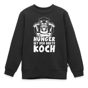 Hunger ist der Beste Koch Sternekoch Hobbykoch - Kinder Premium Organic Sweatshirt - Schwarz - Vorne - AI Model Kid Female (0cm)