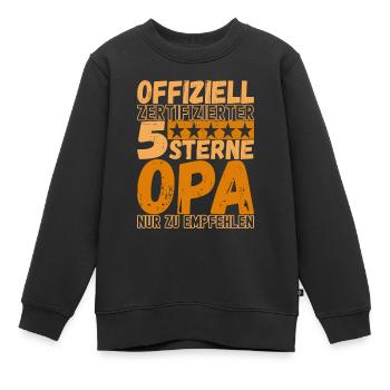 Opa Großvater - Kinder Premium Organic Sweatshirt - Schwarz - Vorne - AI Model Kid Female (0cm)