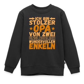 Opa Großvater - Kinder Premium Organic Sweatshirt - Schwarz - Vorne - AI Model Kid Female (0cm)