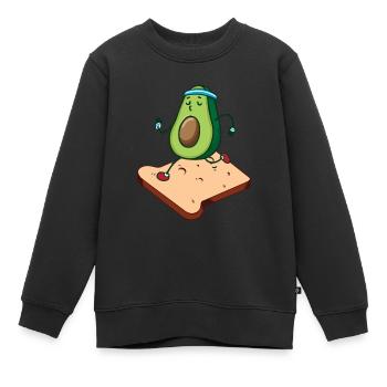 Toast à l’avocat - Sweat Premium enfant bio - noir - Devant - AI Model Kid Female (0cm)