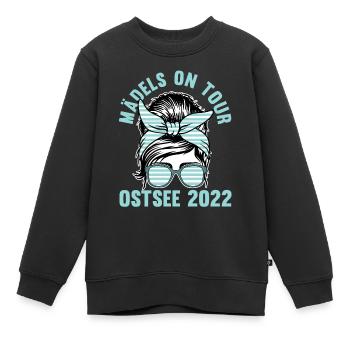 Mädels on Tour Ostsee 2022 - Kinder Premium Organic Sweatshirt - Schwarz - Vorne - AI Model Kid Female (0cm)