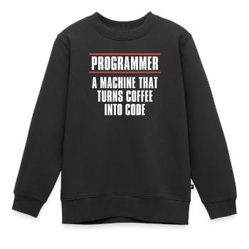 Programmierer Coder Software Entwickler - Kinder Premium Organic Sweatshirt - Schwarz - Vorne - AI Model Kid Female (0cm)