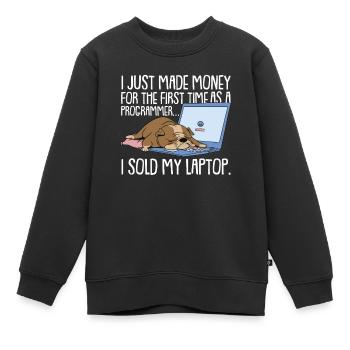Programmierer Coder Software Entwickler - Kinder Premium Organic Sweatshirt - Schwarz - Vorne - AI Model Kid Female (0cm)