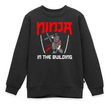 Ninja Cadeau Karaté Ninjutsu Judo Samouraï Japon - Sweat Premium enfant bio - noir - Devant - AI Model Kid Female (0cm)