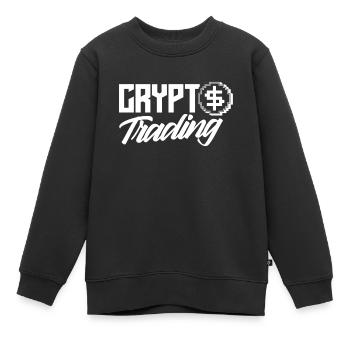 Krypto Handel Trader Crypto Traden Trading - Kinder Premium Organic Sweatshirt - Schwarz - Vorne - AI Model Kid Female (0cm)