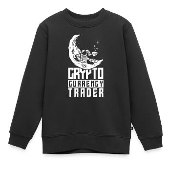 Kryptowährungs Händler Trader Crypto Krypto - Kinder Premium Organic Sweatshirt - Schwarz - Vorne - AI Model Kid Female (0cm)