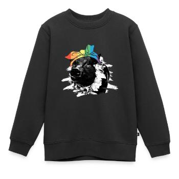 Tshirt autistique Autimus Cadeau Asperger Enfants - Sweat Premium enfant bio - noir - Devant - AI Model Kid Female (0cm)
