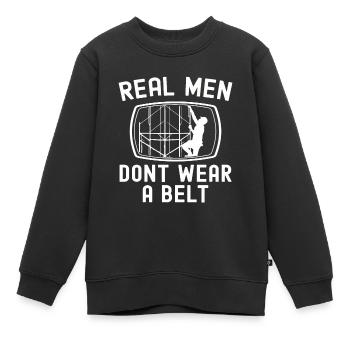 Constructeur d’échafaudages Cadeau Travail Profession Travailleur de la construction Emploi - Sweat Premium enfant bio - noir - Devant - AI Model Kid Female (0cm)