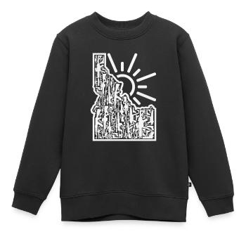 Idaho Berge Weinlese - Kinder Premium Organic Sweatshirt - Schwarz - Vorne - AI Model Kid Female (0cm)