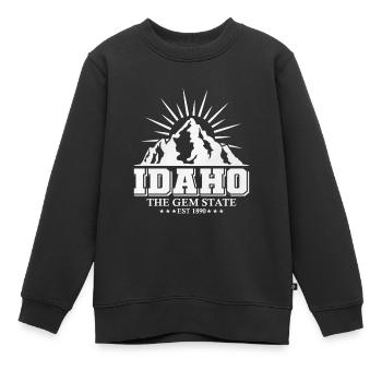 Idaho Berge Weinlese - Kinder Premium Organic Sweatshirt - Schwarz - Vorne - AI Model Kid Female (0cm)